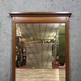 Miroir rectangulaire de style Louis XVI en noyer vers 1880