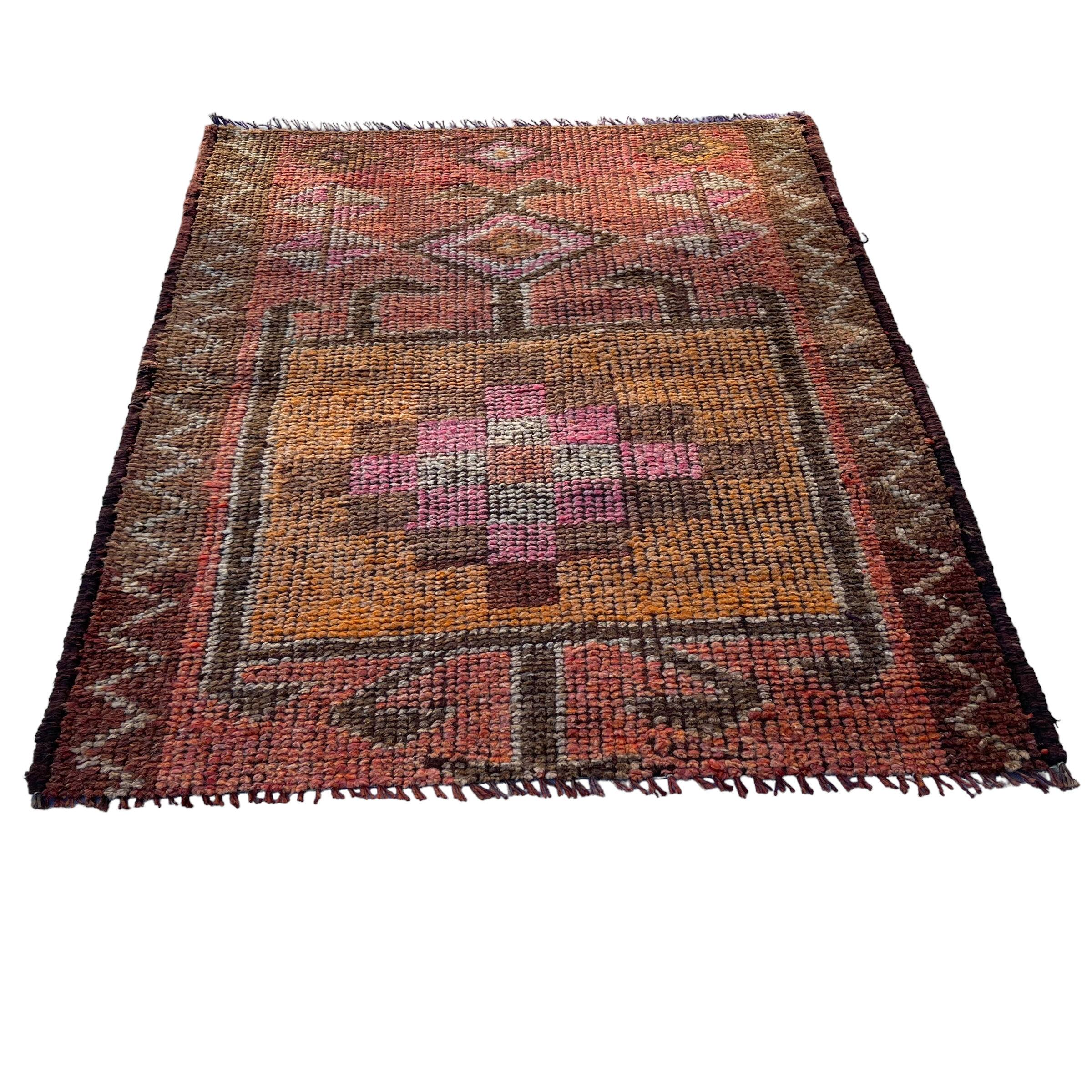 Tapis kurde vintage, 110 x 95 cm
