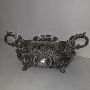 Silver-plated jardinière centrepiece in Louis XV style