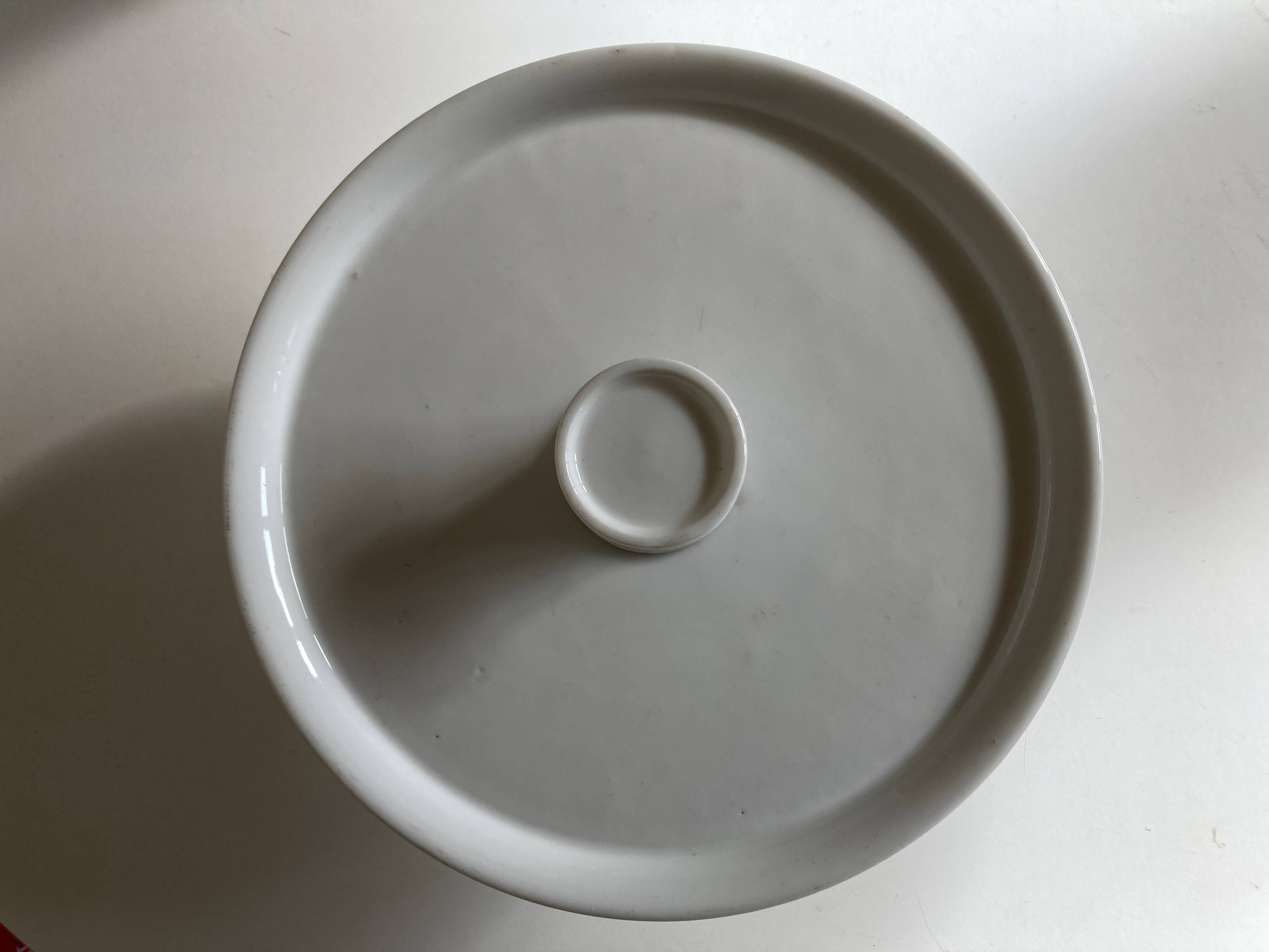 Louis Philippe 19th century mounted cake plate in white earthenware