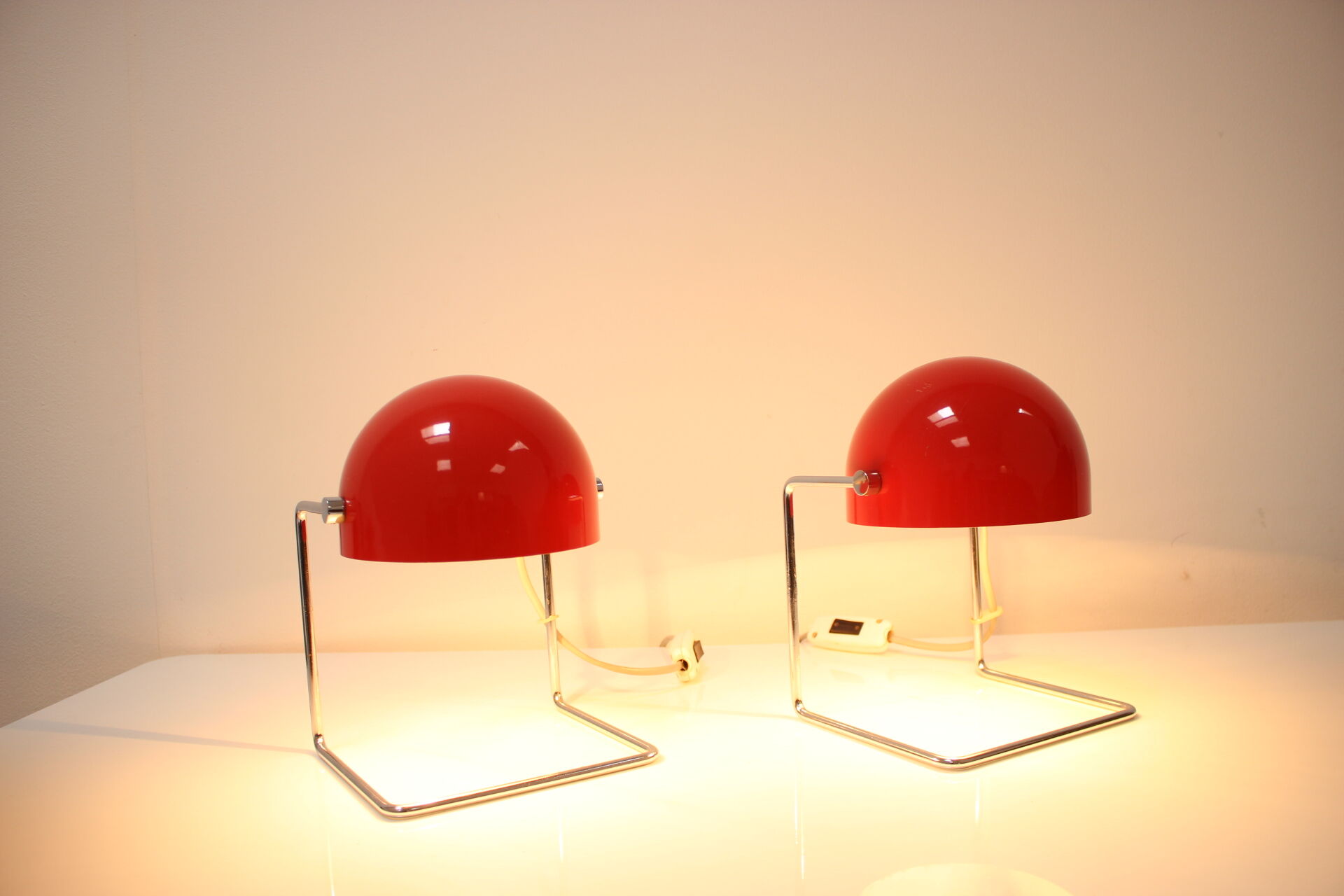 Mid-century table lamps designed by Josef Hurka for Napako, 1960's