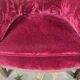Pair of shepherdess armchairs art deco period red velvet