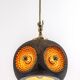 brown and orange ceramic Sputnik pendants, Germany, 1970s