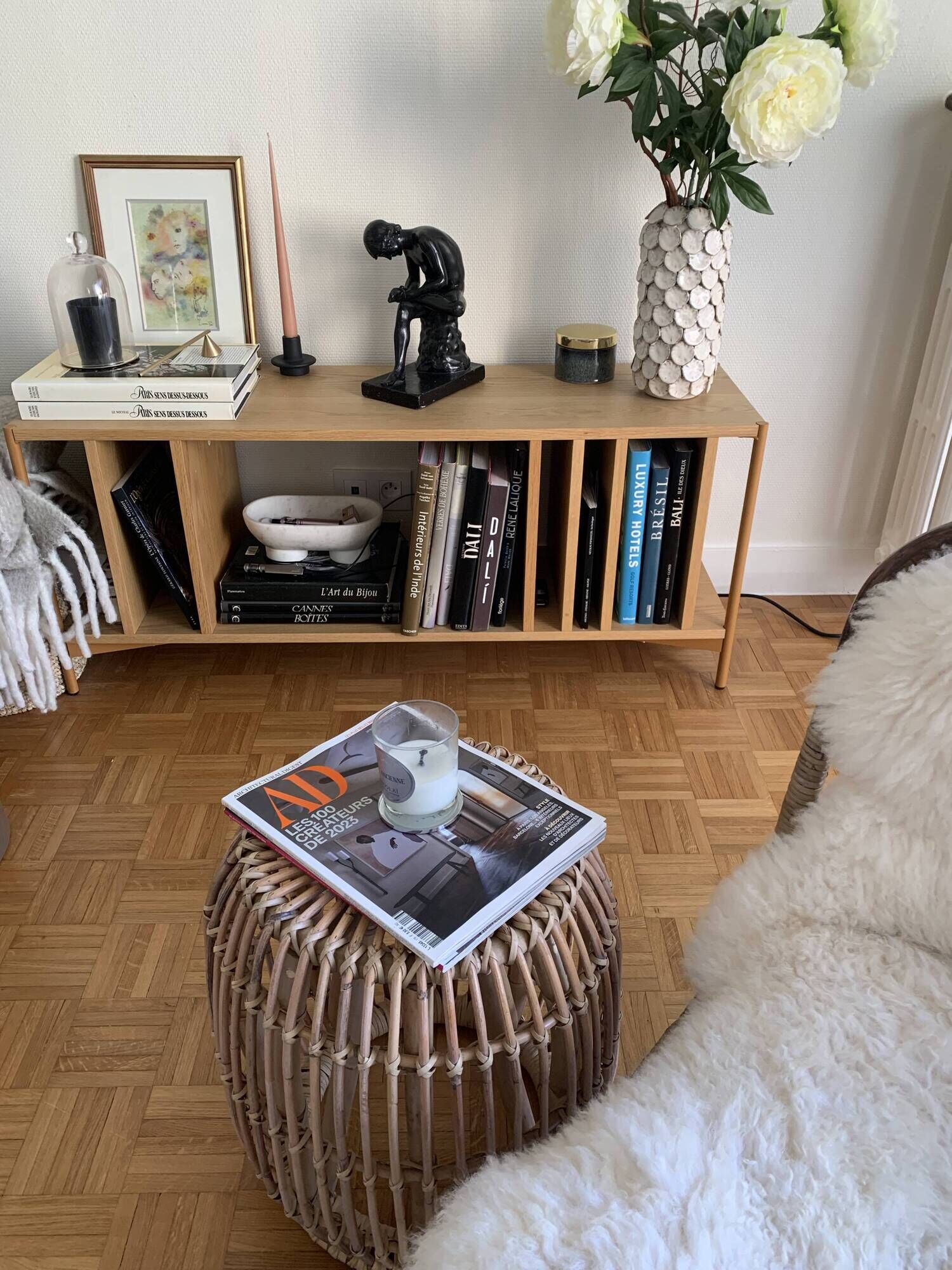 rattan coffee table