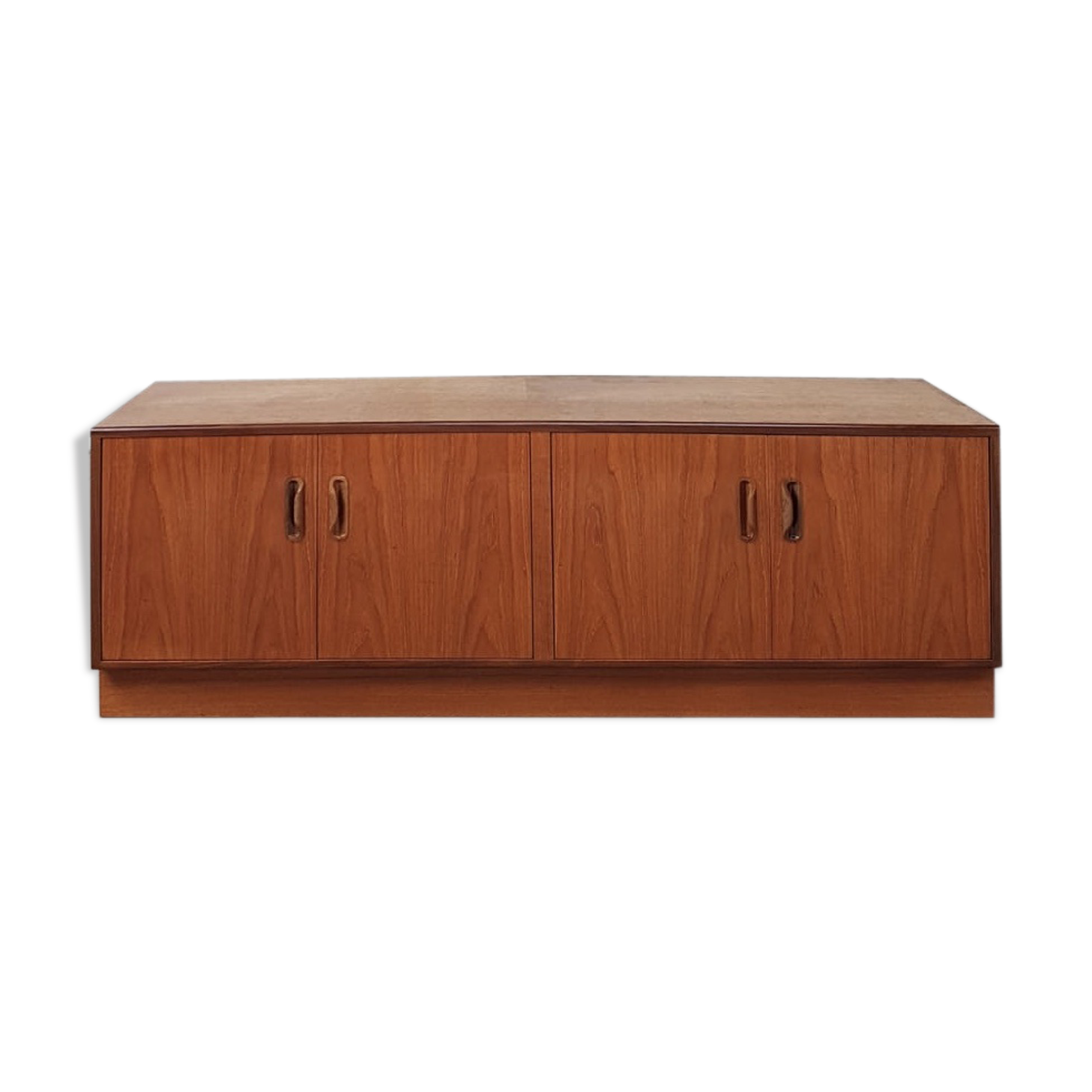 Vtg Mid Century G Plan Fresco Teak Sideboard Danish Media Vinyl Storage Retro
