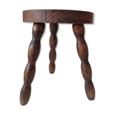 Tabouret tripode bois