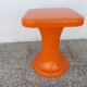 "Selup" orange plastic stool, pure 1970s design, France.