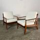 Paire de fauteuils scandinaves,  Arne Vodder – Modèle n°6 – Teck – Danemark