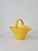 Small vintage ceramic basket with woven handle - Digoin & Sarreguemines