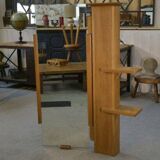 Wall shelf with adjustable mirror by Guillerme et Chambron for Votre Maison 1960's