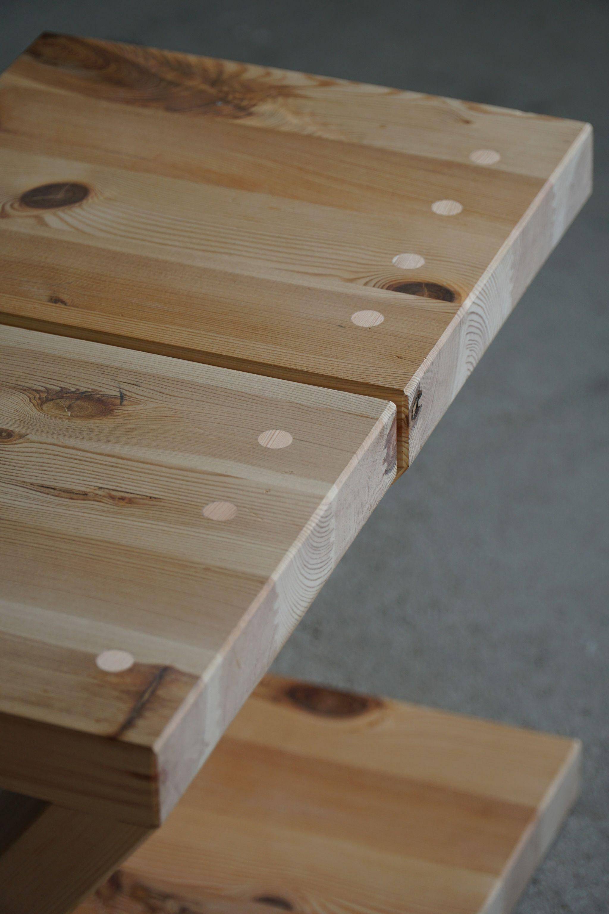 Stool / Table by eliaselias, made from recycled solid pine, Danish design 2022