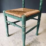 Rustic Austrian Alps Green Side Chairs, Austria, 1950s, Set of 2