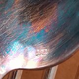 Box of 12 silver-plated metal teaspoons JM