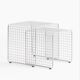 Nest of silver metal side tables