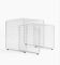 Nest of silver metal side tables