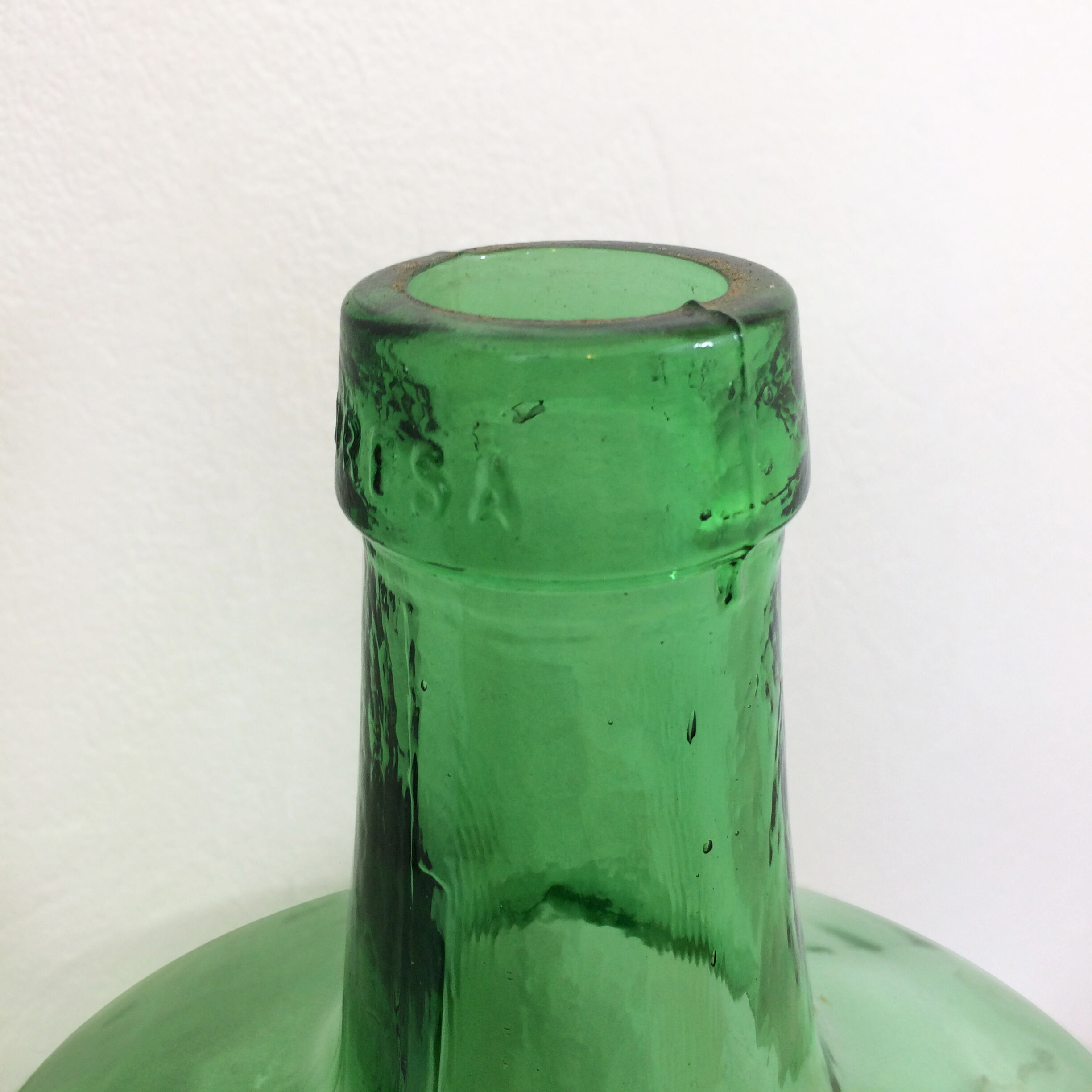 Dame jeanne vintage verte