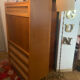 Vintage wooden and rattan secretary