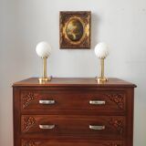 Art Deco chest of drawers in solid walnut