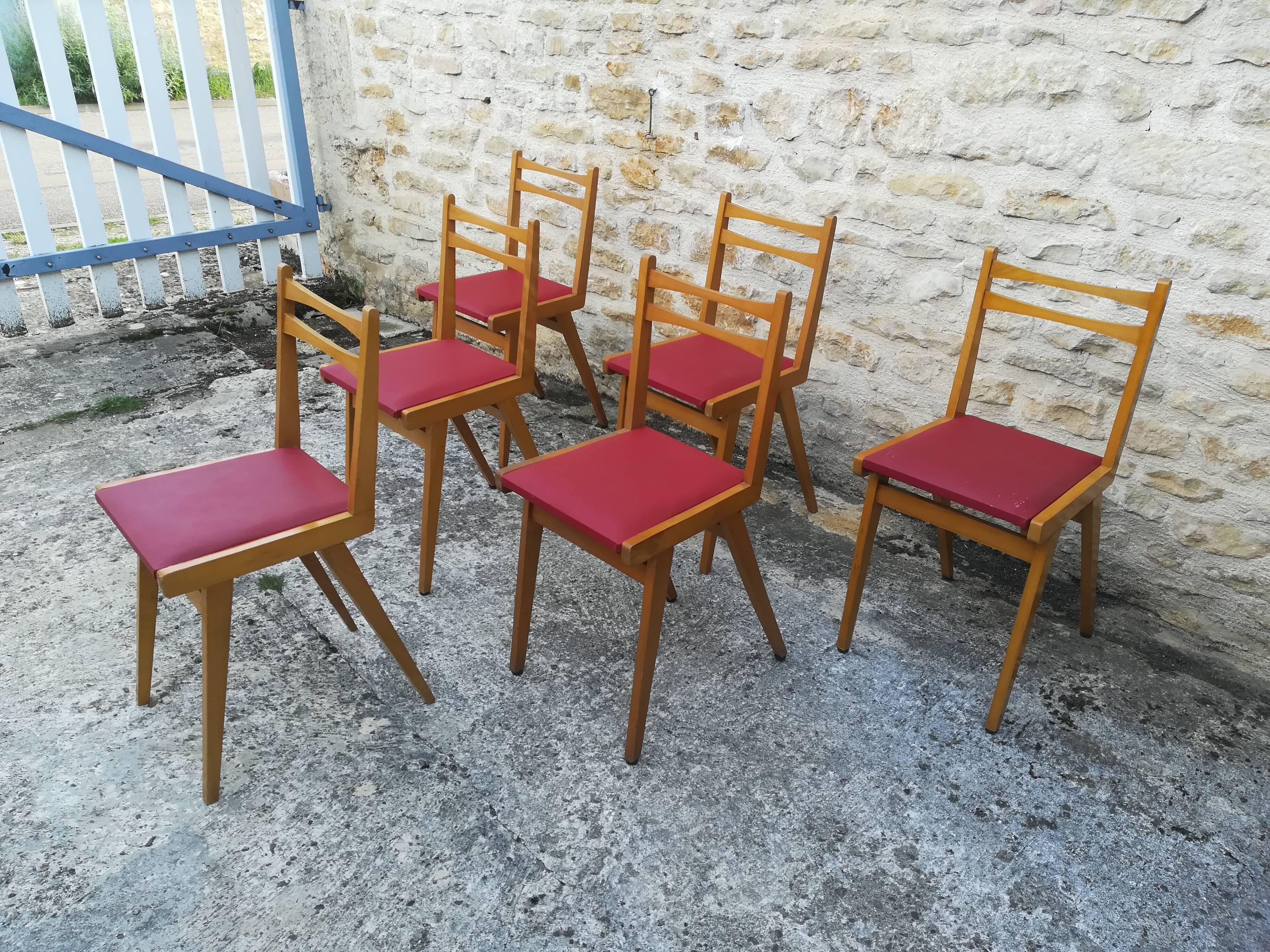 Six vintage chairs