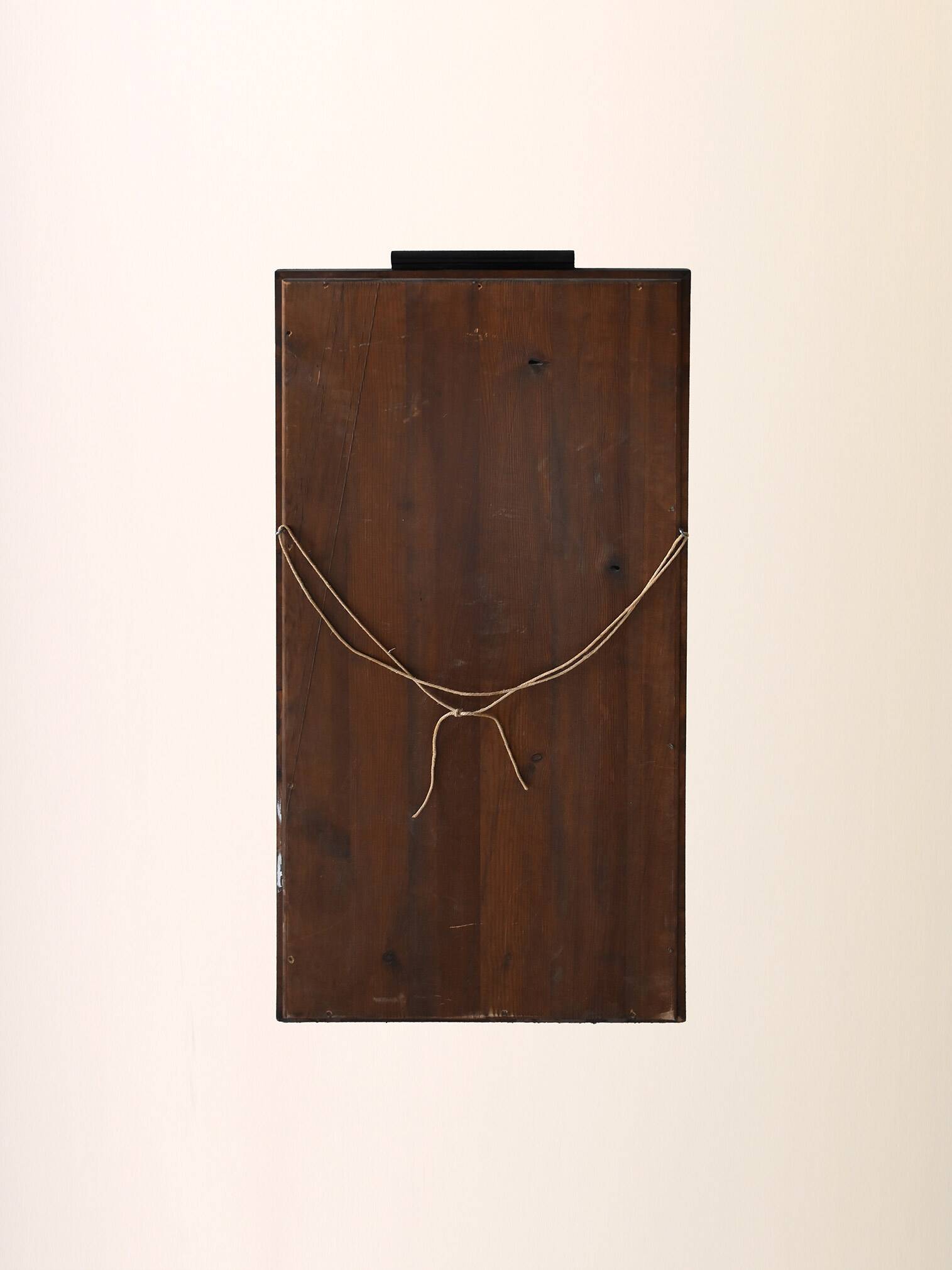 Scandinavian Art Deco Mirror in Flamed Birch Root with Black Detail