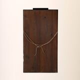 Scandinavian Art Deco Mirror in Flamed Birch Root with Black Detail