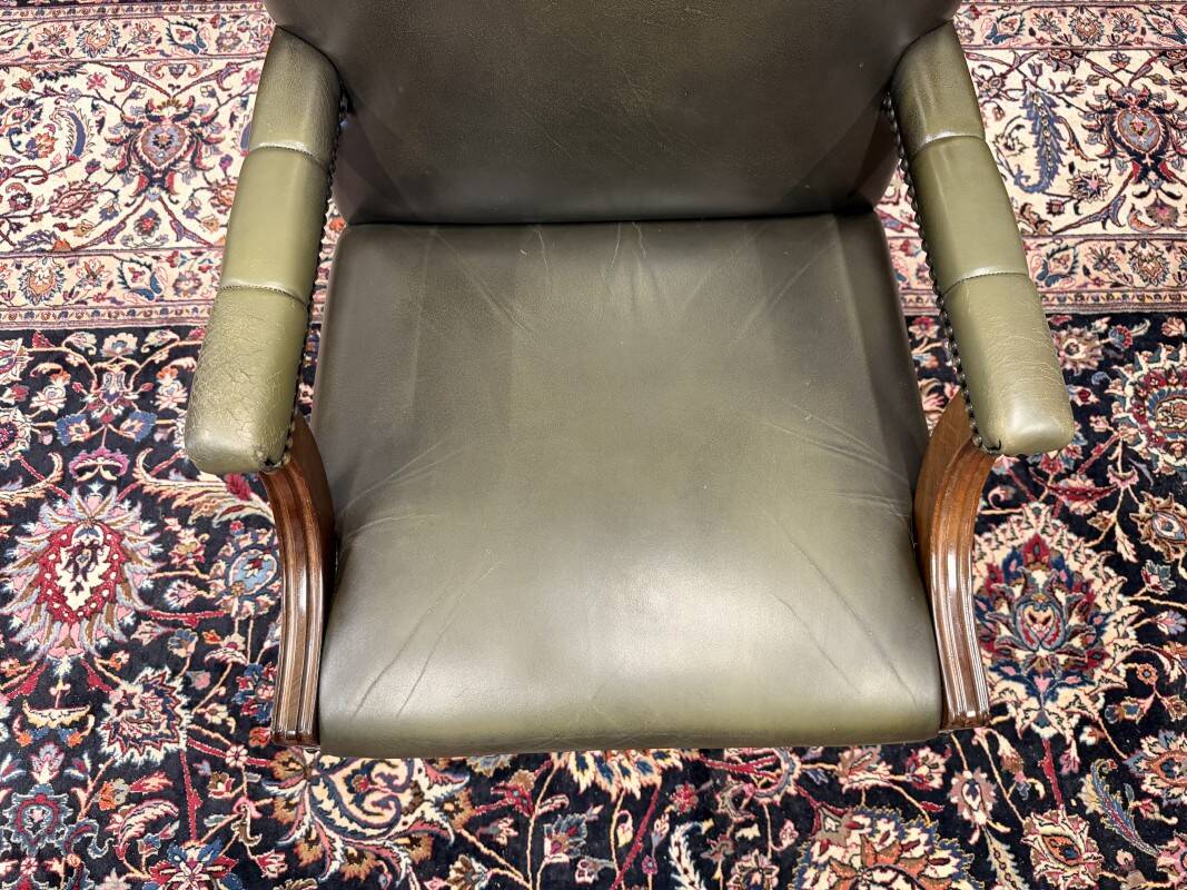 Set of Classic English Chesterfield Desk Chairs