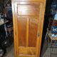 Parisian cabinet in solid wood with three drawers, marquetry and patina.