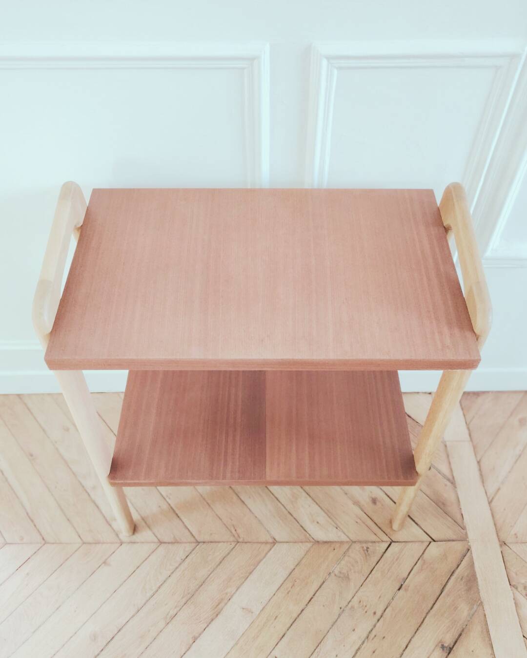 Renovated vintage Scandinavian style modernist shelf, 1960s.