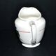Sarreguemines earthenware milk jug - creamer in bamboo shape with stencil decoration 1920