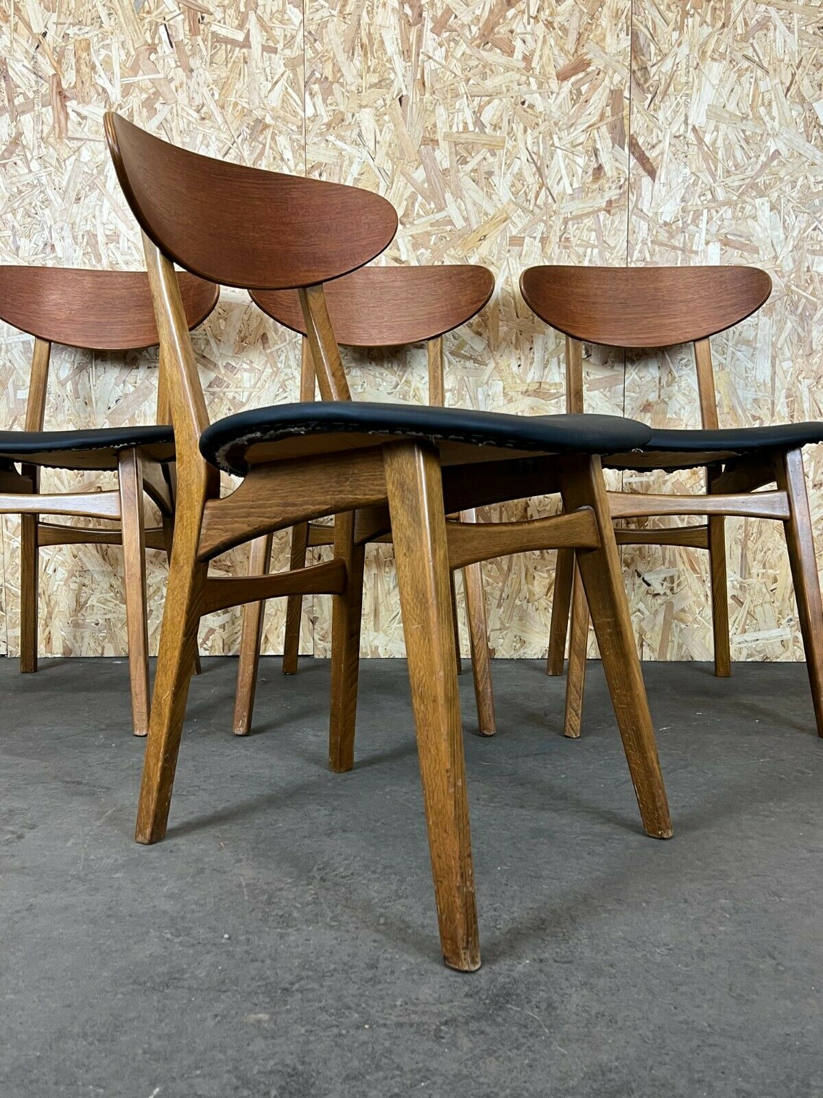 4 teak chairs