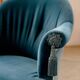 Fauteuil crapaud – Velours bleu