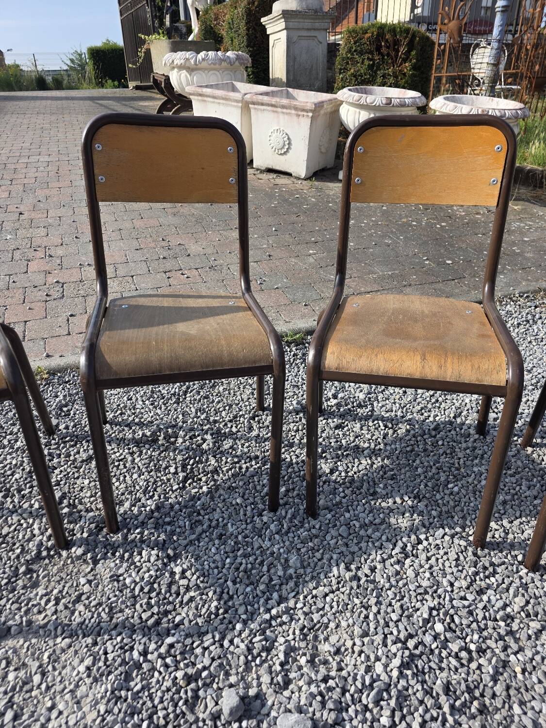 11 school chairs from the 70s
