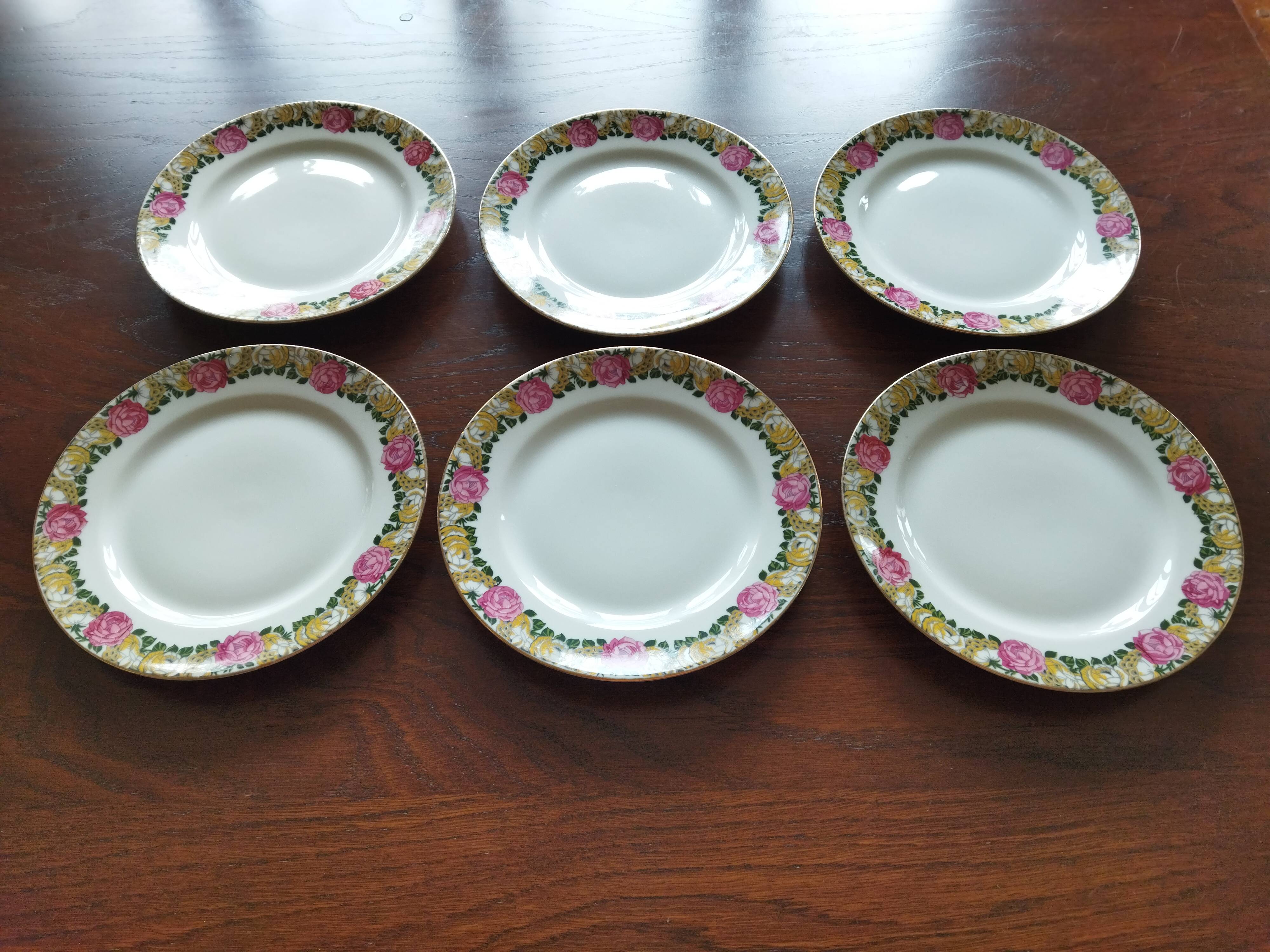 11 assiettes à dessert Raynaud vintage