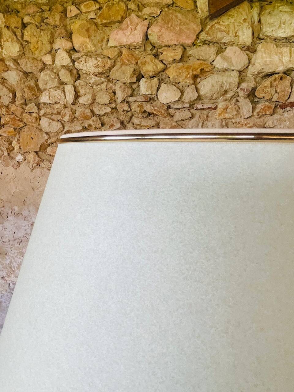 Vintage floor lamp, brass decorations, tripod legs circa 1960's