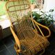 Vintage, large rattan armchair from the 1970s.