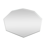 Beveled octagonal tray mirror
