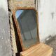 Antique mirror in rattan and wood shape mirror vintage braided wicker