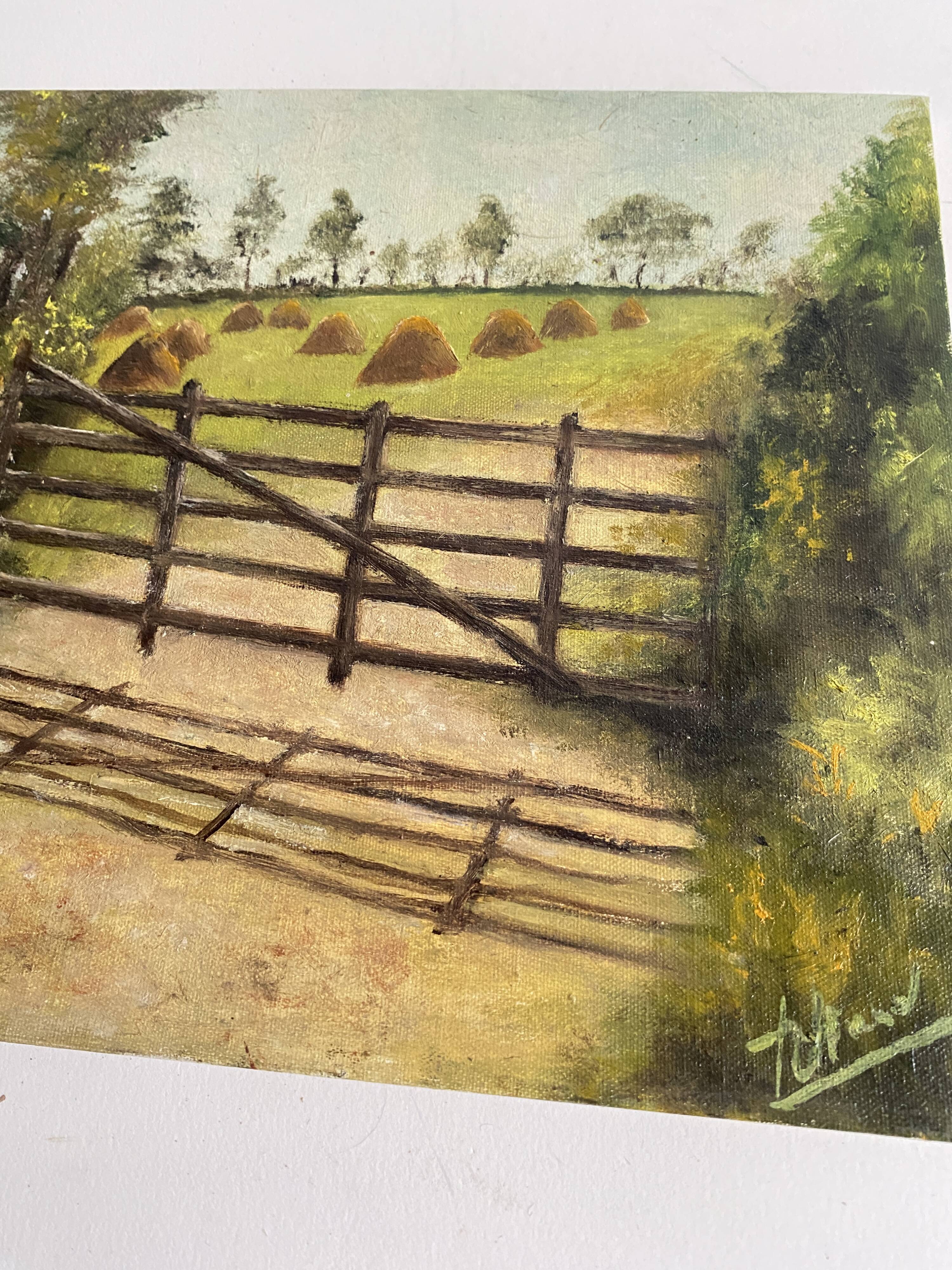 Oil on cardboard, early 20th century