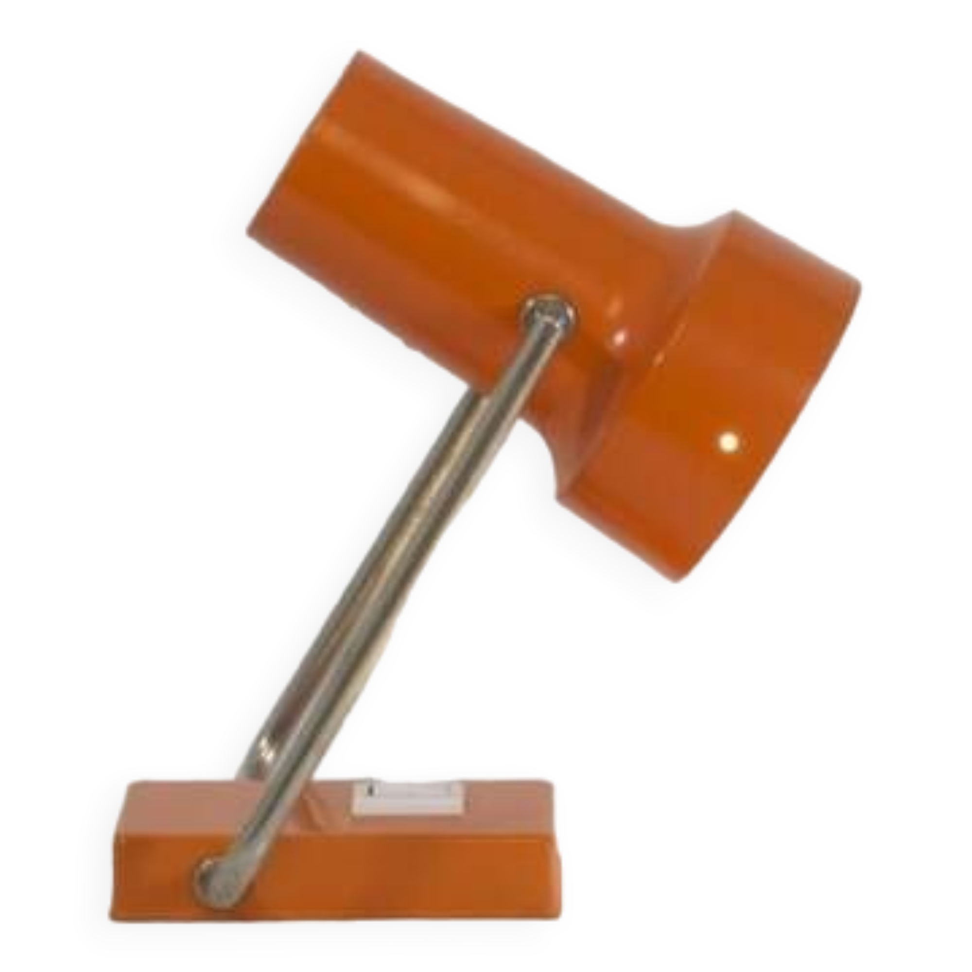 Orange and chrome wall or table spot lamp, bedside, 1960