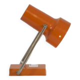 Orange and chrome wall or table spot lamp, bedside, 1960
