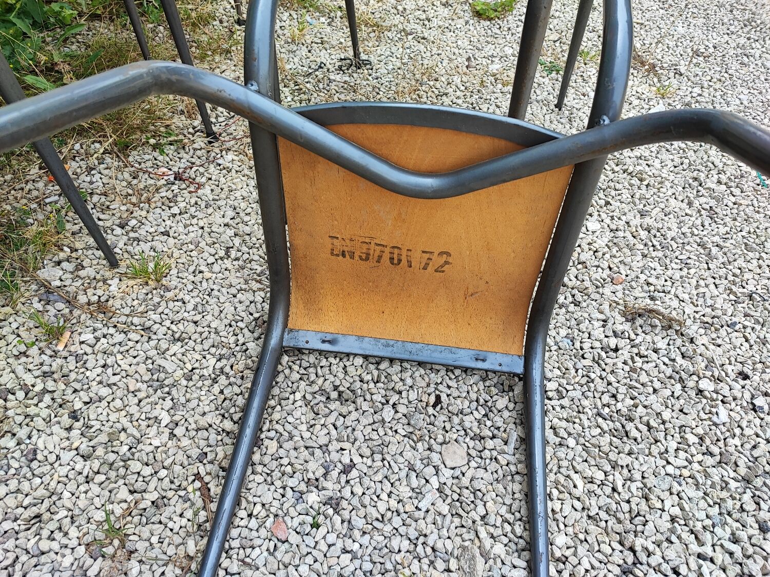 Six Mullca 510 school chairs with tapered legs