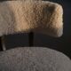 A modern Danish elegant low-back chair, reupholstered in lambswool, 1940s.