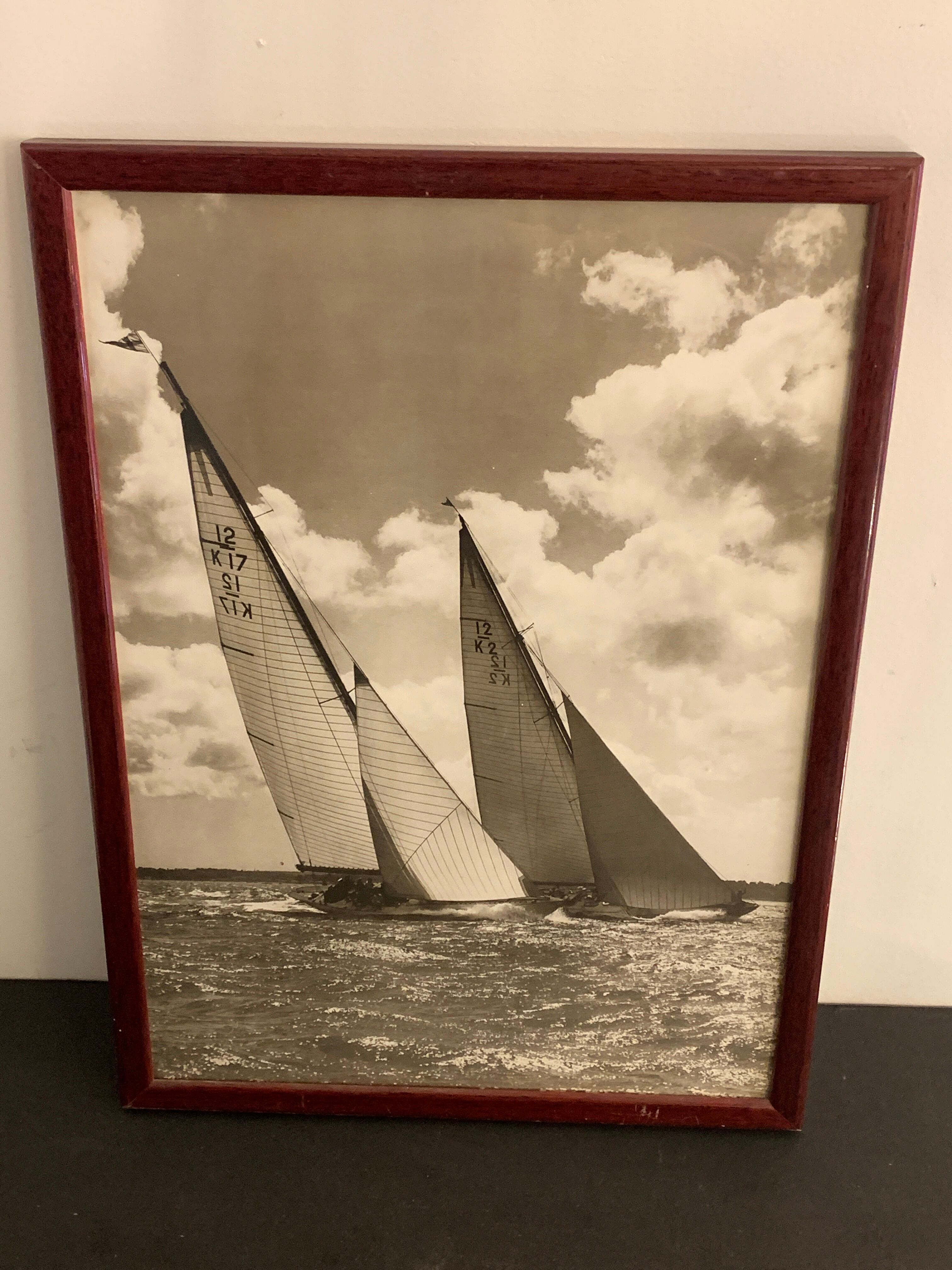 Framed photography, sailboat theme