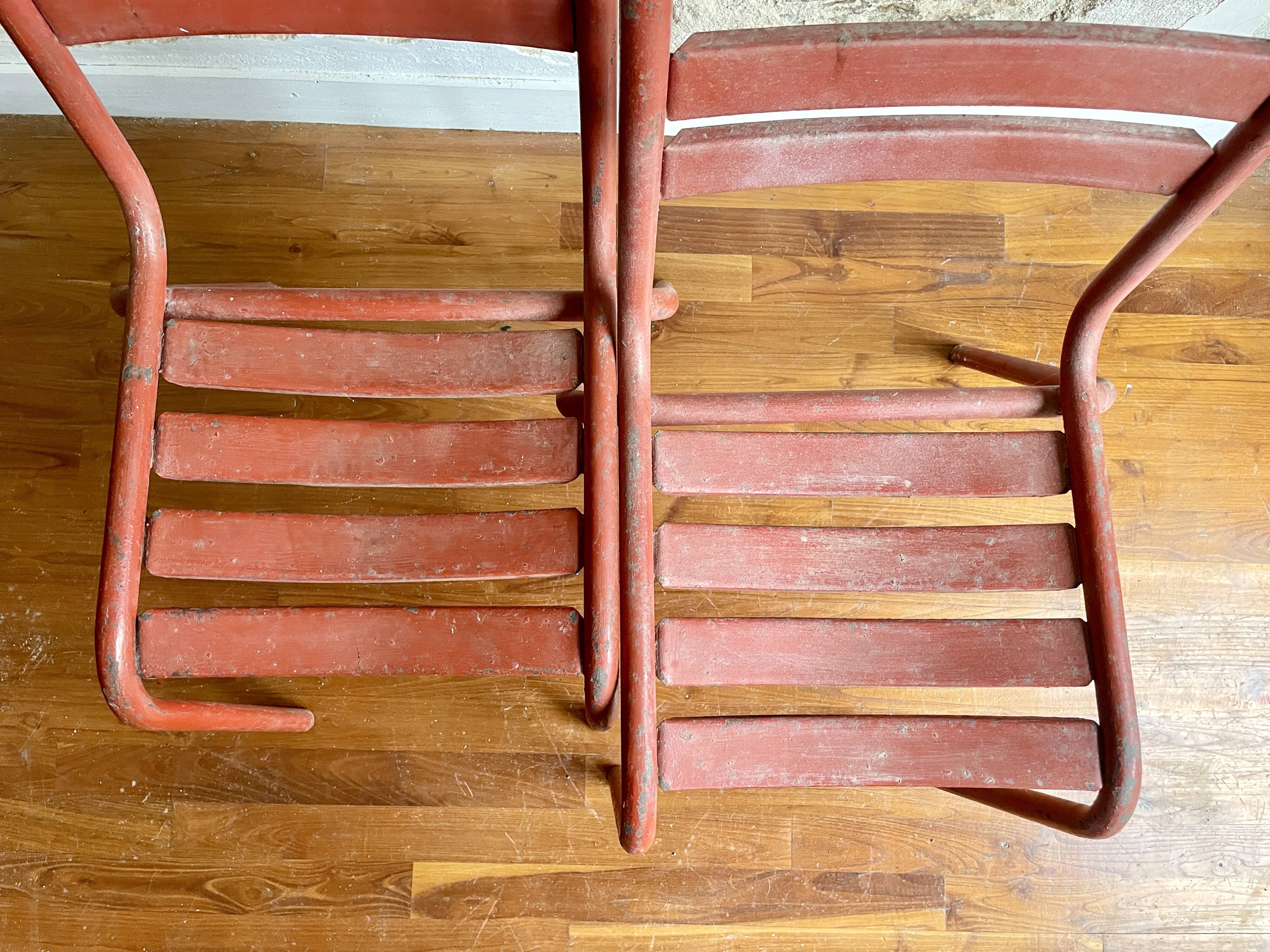 Paire de chaises style Tolix 1950