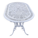 Ornate cast aluminum garden table