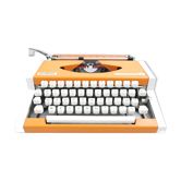 Machine to type Olympia Traveller Luxury Orange revised new ribbon