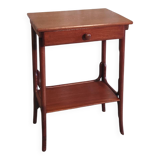 Curved solid wood side table - early 20th century