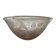 Antique bowl or salad bowl in engraved crystal, floral motif, signed "Delvaux P"