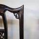 Pair of old chairs armchairs 19th century Chinese stools in black lacquered wood