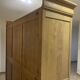 3-door solid oak wardrobe, detachable, sandblasted, wardrobe/lingerie.